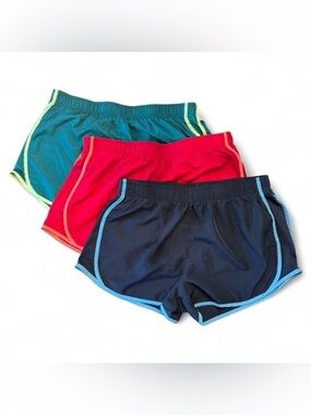 Member’s Mark Active Running Shorts Bundle Lot 3 Pair Large in Teal, Pink, Navy